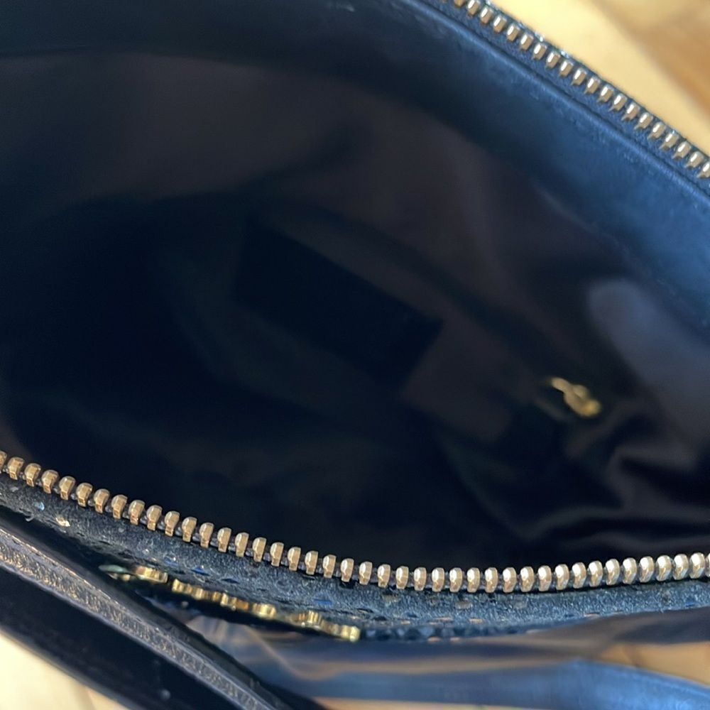 Coach Black Leather Python Edge Ashley Zip Closur… - image 6